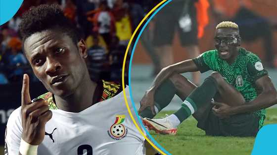 Asamoah Gyan shames detractors, denies accusing Osimhen of faking injury
