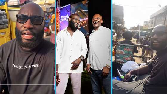 Kennedy Agyapong's son rides in 'Aboboyaa' to buy fabrics in Togo under the hot sun, complains about weather