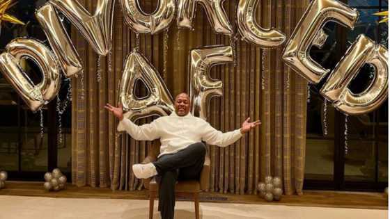Dr. Dre finalises divorce with wife and celebrates with “Divorced AF” balloons in beautiful photo