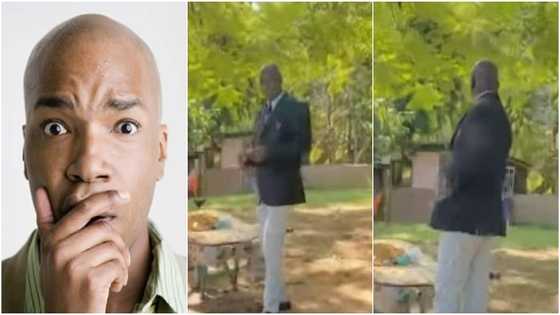 Many react massively as video of man in suit and tie selling tiger nuts surfaces online