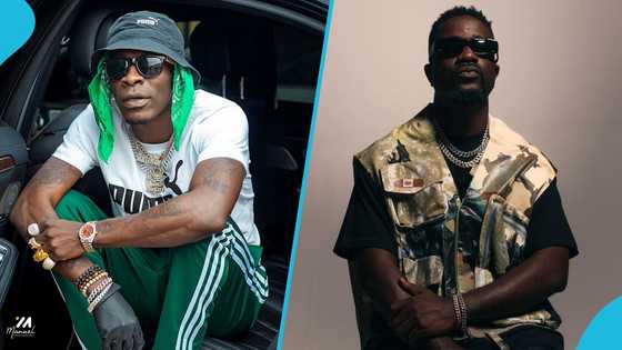 Sarkodie reacts as Shatta Wale talks about their million-dollar project in an interview