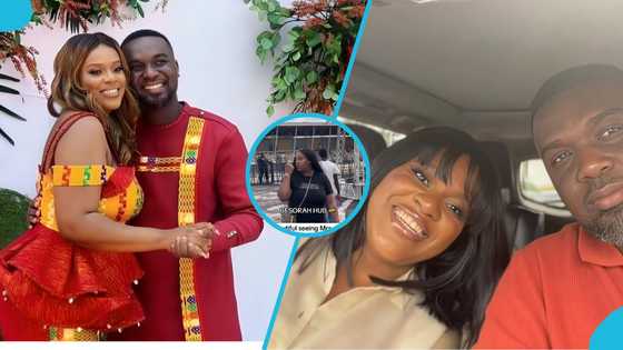 Joe Mettle's wife looks radiant as she puts things in order during Praise Reloaded event, Ghanaians hail her