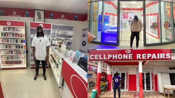 Meet the young man who owns massive phone repair shops at 5 locations in Ghana
