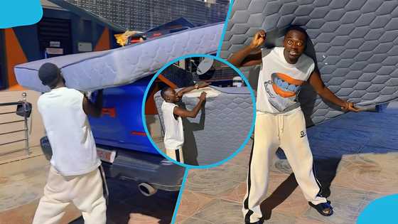 Lil Win carries mattress back to seller after finding unusual material inside