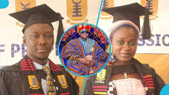 Ghanaian prince and wife achieve academic milestone after bagging master's degrees from UPSA