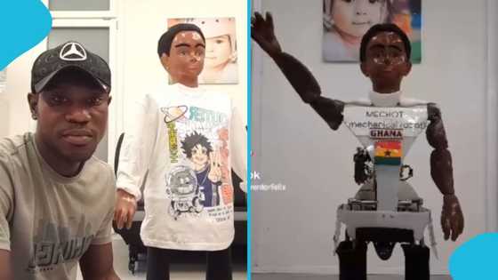 Ghanaian man builds a robot, instructs it in Twi, and it obeys: "Ekow, kɔ w'akyi"