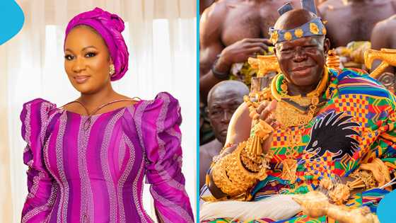 Samira Bawumia visits Manhyia Palace, bows as she greets Otumfuo, Ghanaians hail her