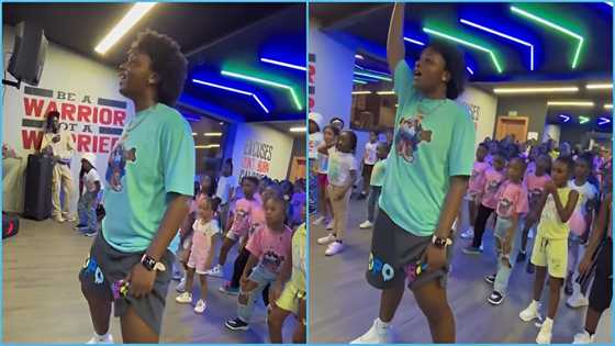 Afronita: Ghanaian dancer exhibits teaching skills, shows kids basic dance steps in latest video