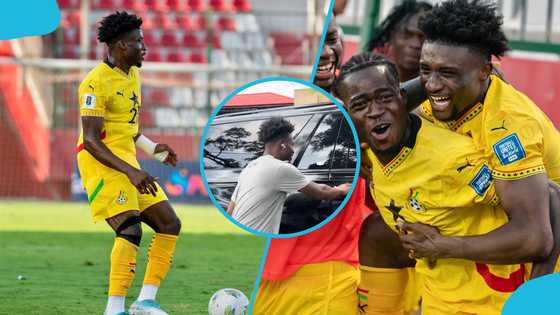 Kudus, Black Stars teammates pull up in ₵2.5m Escalade for Friday prayers (Video)