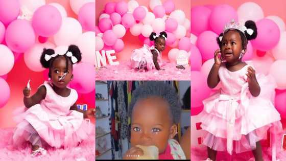 Medikal shares videos of Island chewing bread and egg with her 2 teeth