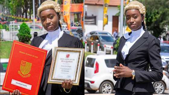 Smart Ghanaian girl who finished law at UG aged 20 gets called to the bar at 22