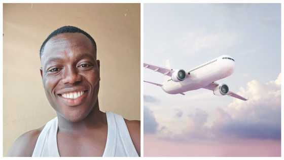 Ghanaian man Sanjus shares his first experience on a plane: "The earth looks beautiful"