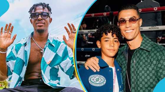 Frank Naro: Christiano Ronaldo's son cosigns new Ghanaian artiste, jams to his new song