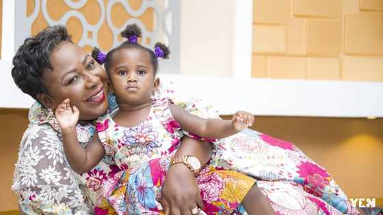 Gifty Anti’s daughter all grown; stuns Ghanaians with unique African hair and dress design in photo