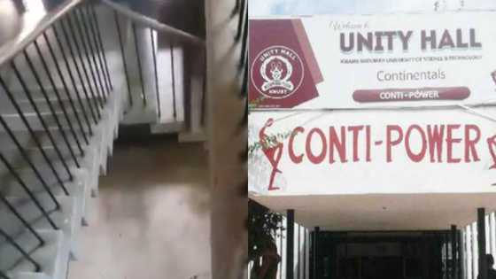KNUST: Student in critical condition after he fell off from first floor of Conti Hall; video emerges