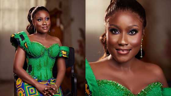 Photo and details of Anita Sefa Boakye's GHC40k earring for her royal wedding stir massive reactions