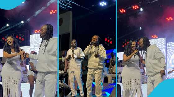 Serwaa Amihere shows Daddy Lumba love, performs on stage with him