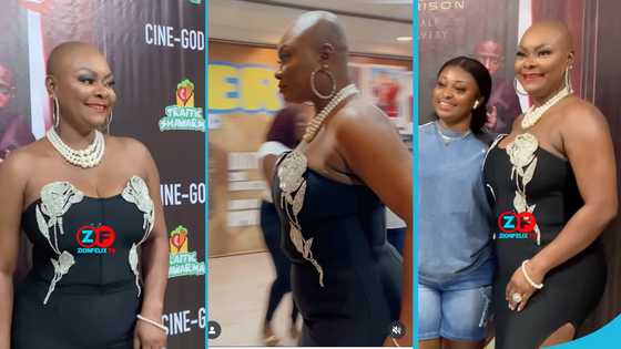 Beverly Afaglo debuts bold Bald hairstyle at her movie premiere