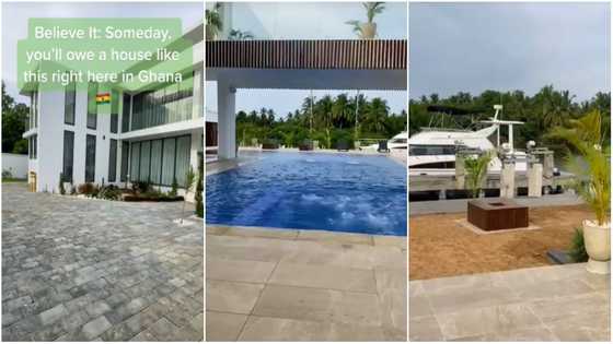 Beautiful house at Ada in Ghana has its own private yacht and a pool, video goes viral online