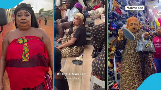 Adum PZ Fire: Maame Ode Sobs As Her Benefactor Loses Shop, Looks Sad In Video
