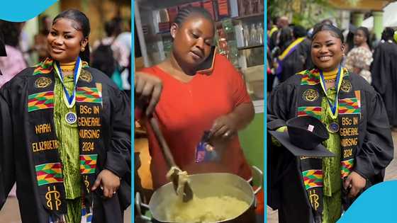 Indomie seller delights as she bags a degree in nursing: "God did"