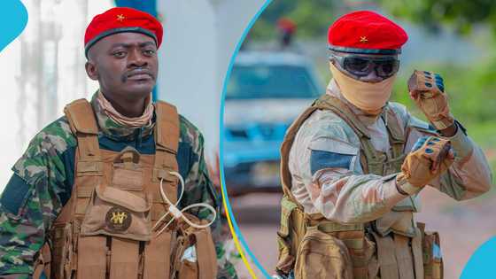 "Don't ask me nkwasiasɛm" - Lil Win loses his cool at blogger over questioning his military outfit in movie