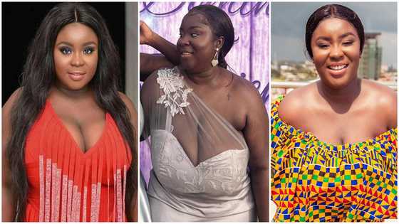 People talking behind you are behind you for a reason - Maame Serwaa fires critics of her wedding look as she drops another hot photo