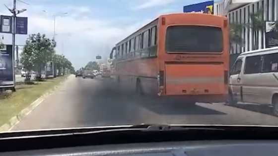 Ghanaians react as video of Metro Mass gushing out smoke in 21st century Ghana hits the internet