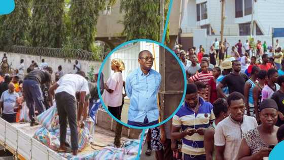 Dr Siaw Agyepong, CEO of Zoomlion shows love to thousands of people on New Year's Day