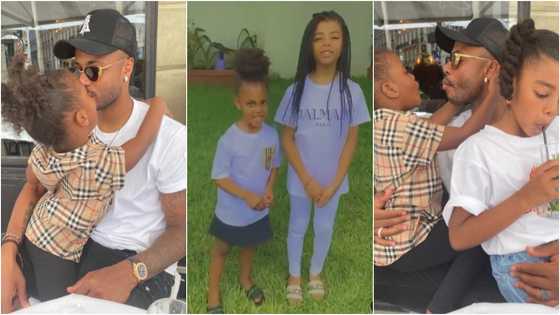André Ayew poses with his beautiful daughters in adorable family photos