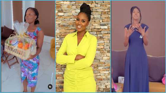 Yvonne Nelson’s employees surprise her on her birthday at her home, “you are a kind person”