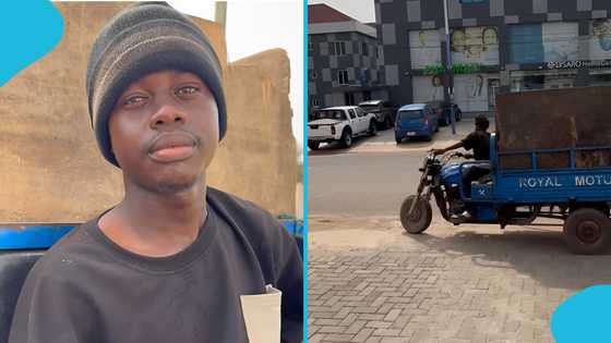Young Ghanaian boy who works as a waste collector discloses his weekly earnings, peeps react