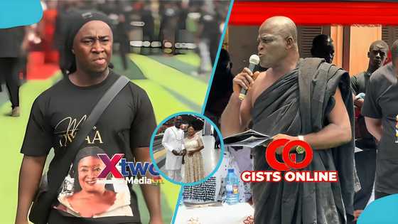 Yaw Sarpong’s family gives emotional tribute at Maame Tiwaa’s funeral, vid
