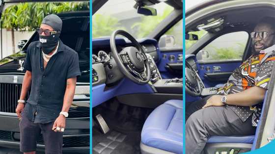 "Shatta Wale, I'm giving you pressure": Ajagurajah says as he flaunts his Rolls-Royce in a video