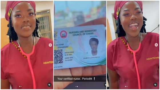 Asantewaa: Ghanaian TikToker brags about being a certified nurse, drops gorgeous video rocking a nursing scrub