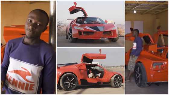 Talented young man builds fine sports car; reveals he once sold his phone to survive