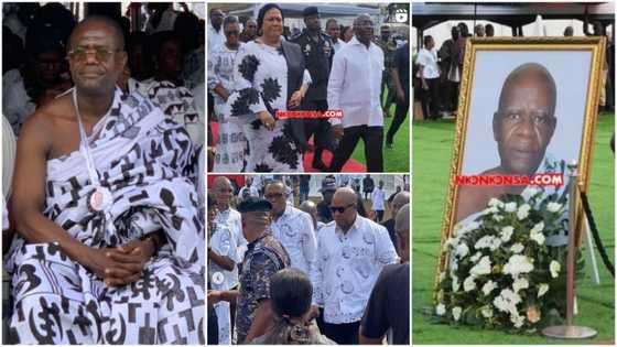 Joseph Agyepong: Bawumia, Mahama, and Rebecca, mourn with businessman as he buries his late father