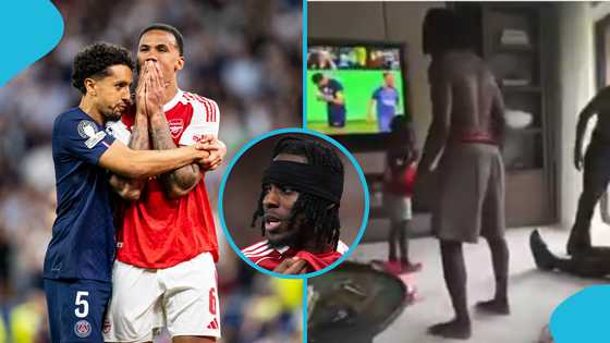 Jeremie Frimpong's reaction to Gabriel's penalty miss goes viral