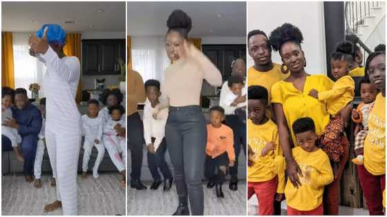 Who's the mother? Woman and husband with 5 beautiful children step out in video as Panda song plays on