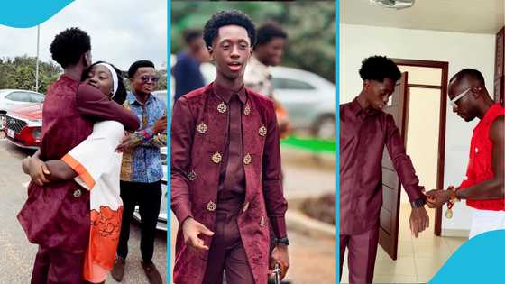 Okyeame Kwame gets emotional as he drops off his son at Ashesi University