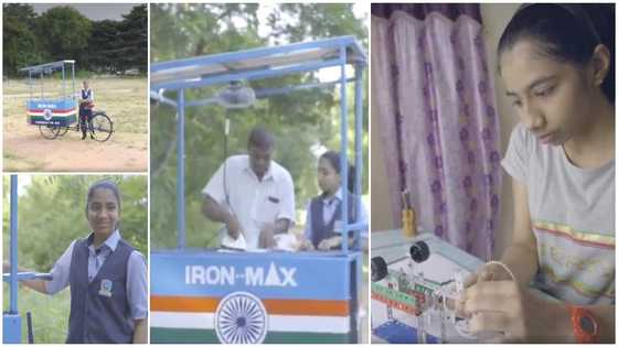 14-year-old girl invents solar-powered ironing cart, better than electric & charcoal irons