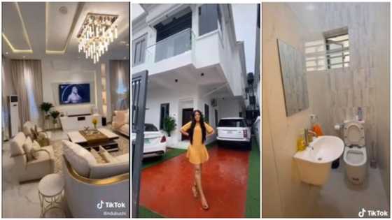 Woman flaunts her opulent mansion with luxurious living room, many are impressed with how gorgeous it looks