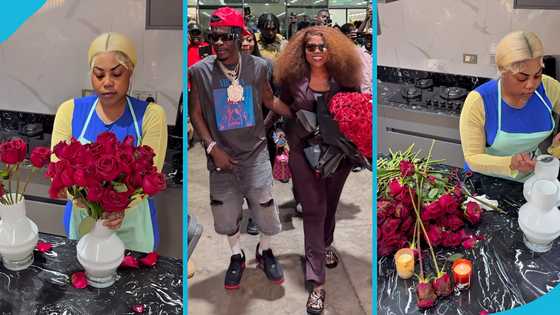 Maali shows steps to preserve roses Shatta Wale gifted her, video melts hearts