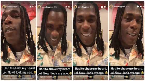 African Giant turn princess: Burna Boy shaves off beards, flaunts new look in video