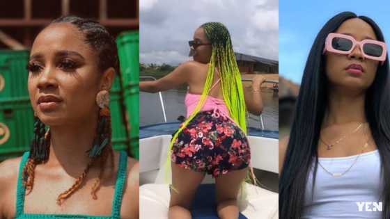 Sister Derby shows off the size of her 'meat pie' amid Medikal-Fella breakup; Efia Odo & other celebs shout