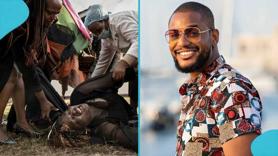 Crowds gather as Alexx Ekubo's coffin arrives in his hometown ahead of burial, video