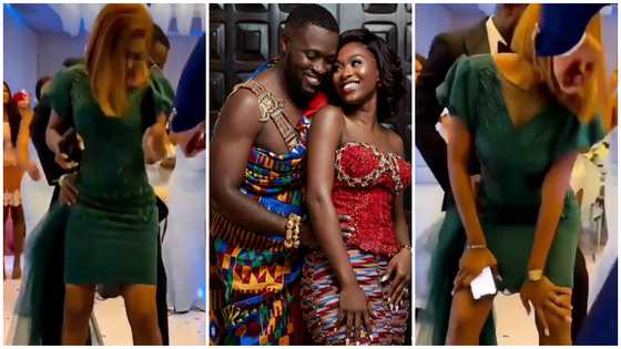 See me smiling like mumu: Kennedy Osei and wife Tracy grind at a wedding reception, Video causes massive stir