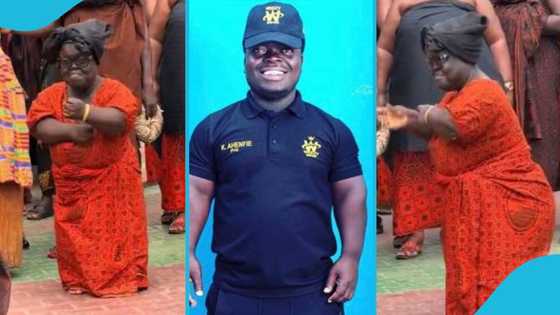 Kwame Ahenfie's mother steals the spotlight at a funeral after son's return from Germany