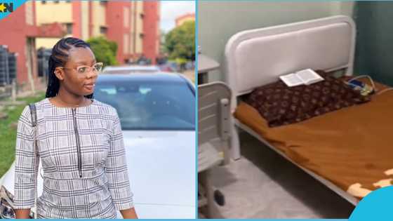 KNUST: Fresher shows off hostel room she got for GH¢10k, video trends