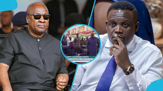 President Mahama prompts Sam George after he breaks sitting protocol at public event, video
